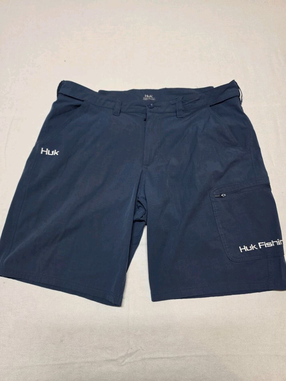 huk performance fishing shorts Blue Mens Size XXXL